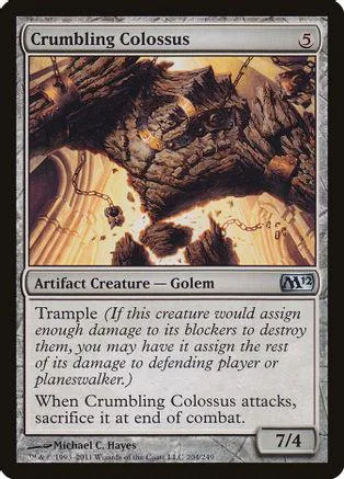 Dark, rocky creature card with brown and black tones. Magic: The Gathering collectible.