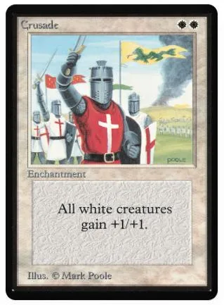 Card art depicts armored figure raising sword against a battlefield scene.