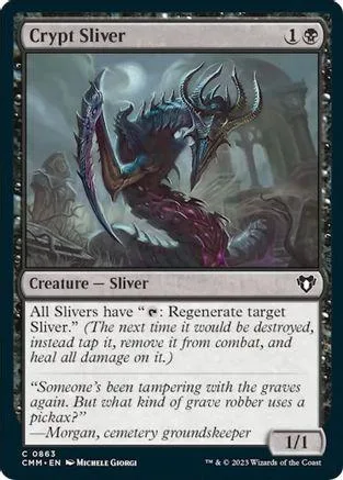 Dark, winged creature on a Magic: The Gathering card, silver border.