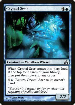 Blue and black wizard casting glowing spell on a dark, mystical background.