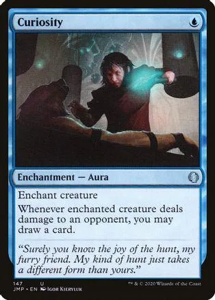 Dark-haired figure with glowing energy on a fantasy card.
