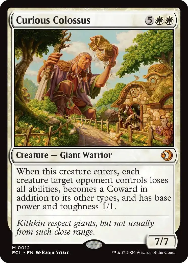 Giant warrior holding a large, ornate pot in a forest setting.