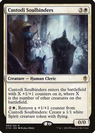 Dark, cloaked figures in a mystical scene on a Magic: The Gathering card.