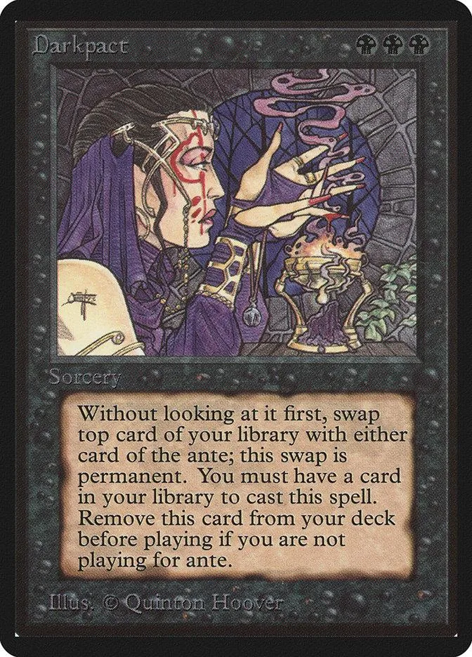 Dark purple and black card art featuring a robed figure in a web.