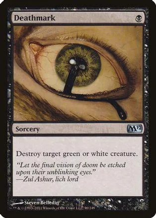 Deathmark Magic: The Gathering card featuring a close-up of a large, intense eye.