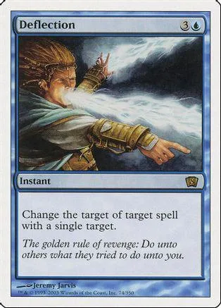 Blue and white Magic: The Gathering card art depicts a figure casting a spell.