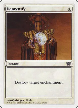Card art depicts robed figure holding glowing orb against dark background.