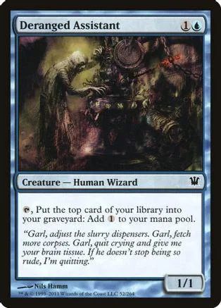 Wizard figure in dark, moody scene on a Magic: The Gathering card.