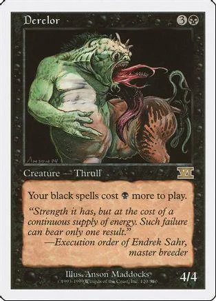 Greenish troll creature with red tongue on a black Magic: The Gathering card.