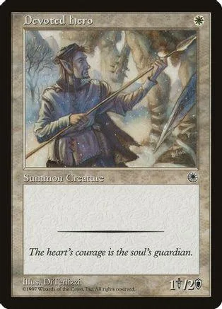 Card art shows a robed figure with a spear in a misty, mountainous landscape.