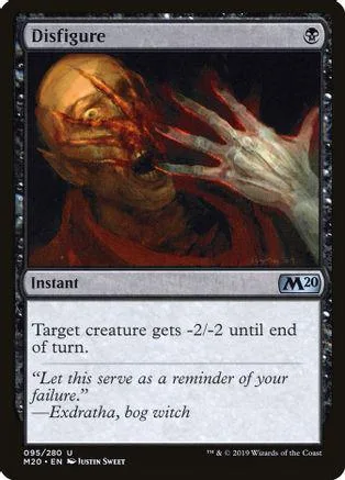 Horror-themed card art showing a pale, decaying face with skeletal hands.