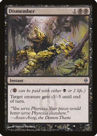 Dark fantasy creature attack on a Magic: The Gathering card.