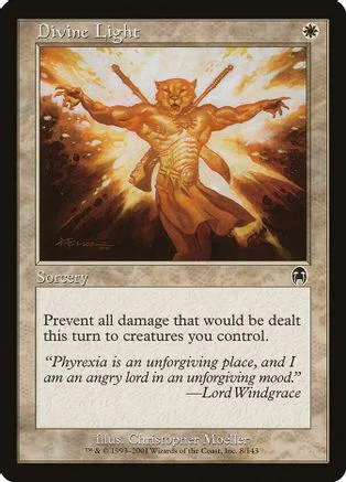 Orange and gold fantasy card art featuring a muscular, fiery creature. Sorcery text visible.