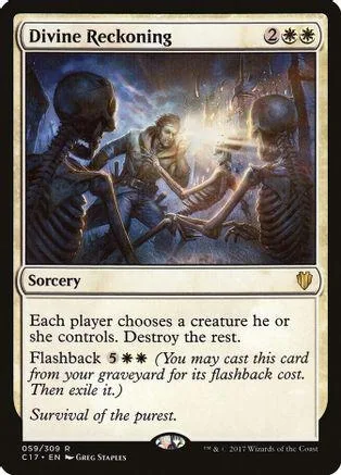Black and blue skeletal figures in a dark, cosmic scene on a Magic: The Gathering card.