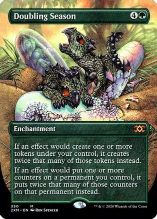 Dark, spiky creature on eggs, green and brown card art.