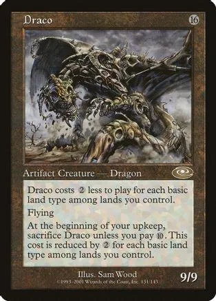 Dark dragon creature art on a Magic: The Gathering card.