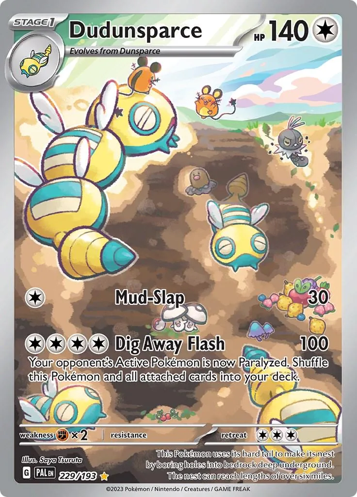Yellow and blue bug Pokémon card, Mud-Slap attack visible, holographic art.