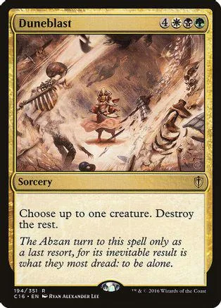 Card art depicts a desert scene with figures and a skeleton. Spell text below.