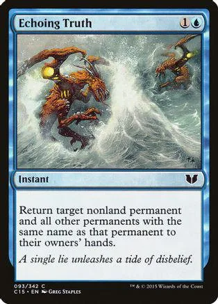 Creature in stormy water on a blue Magic: The Gathering card.