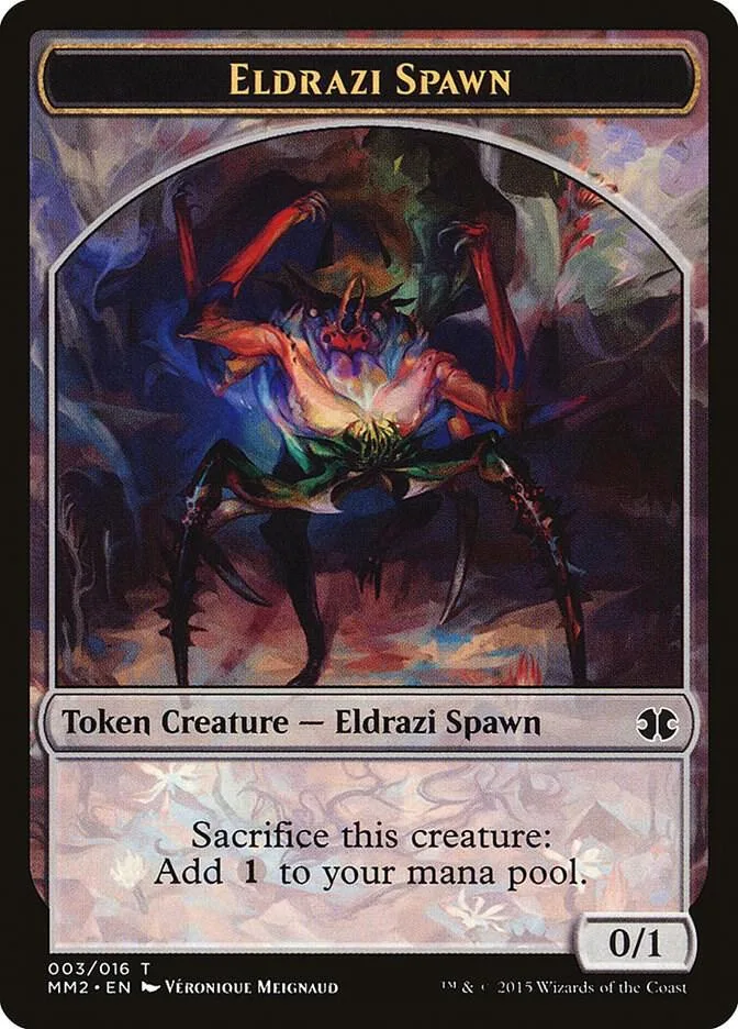 Dark, multi-legged creature on a Magic: The Gathering card.