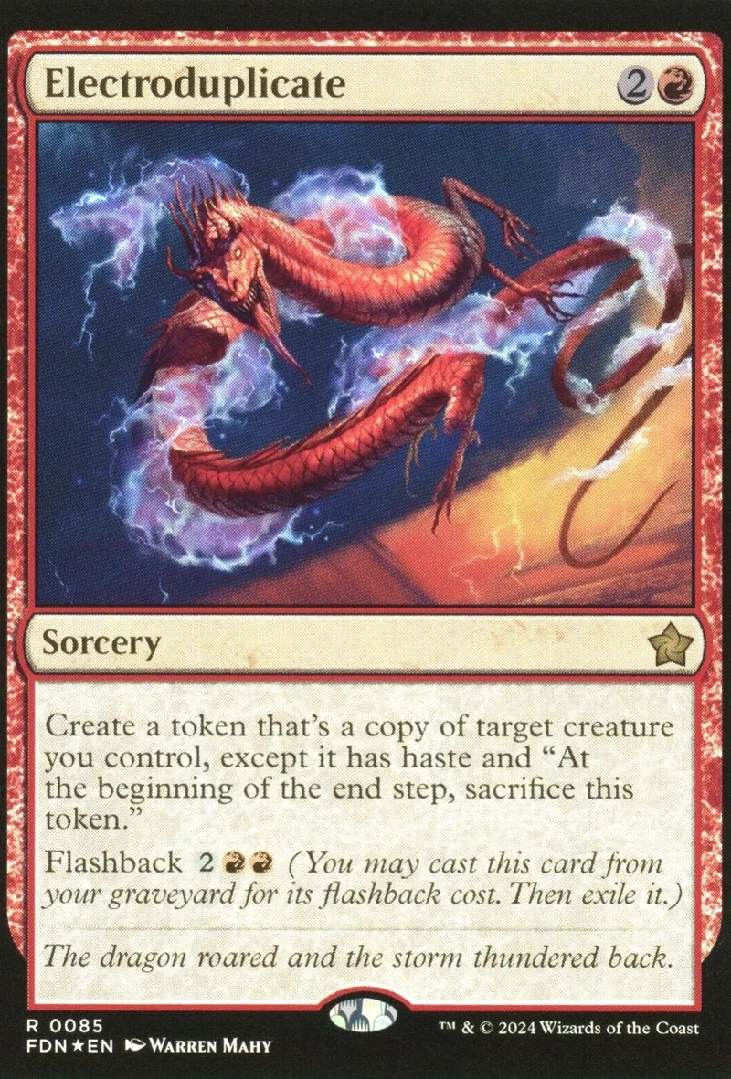 Red dragon creature art on a Magic: The Gathering card.