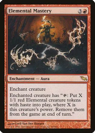 Card art depicts fiery, shadowy elemental figures in a dark, dramatic scene.