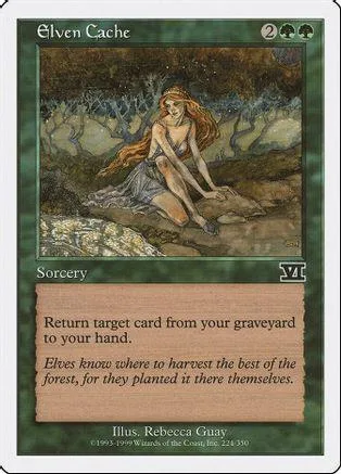 Woman in forest on card art. Green border, Sorcery type, text box below.
