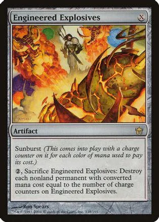 Card art depicts fiery explosion and a figure amidst chaotic, colorful energy.