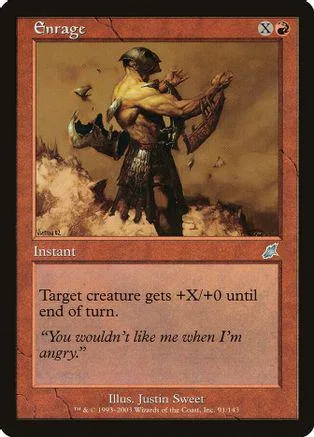 Man with axe and fur cloak, brown and gold tones, Magic: The Gathering card.