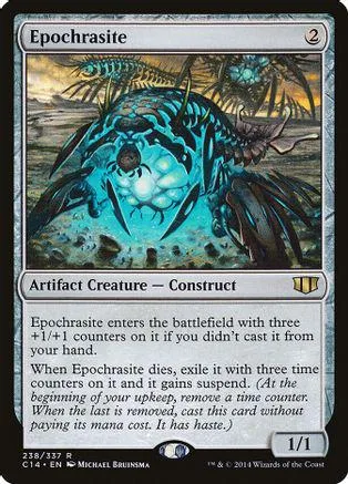 Blue and black creature card, Epochrasite, in a standard trading card frame.