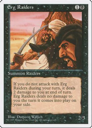 Card art depicts two figures in desert setting, one wielding a curved blade.
