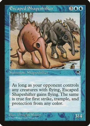 Brown and gray elephants in a forest scene on a Magic: The Gathering card.