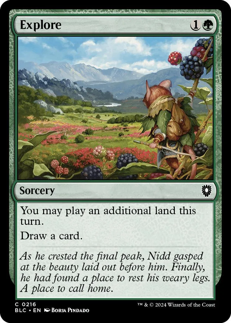 Magic: The Gathering card art showing a landscape with grapes and a creature.