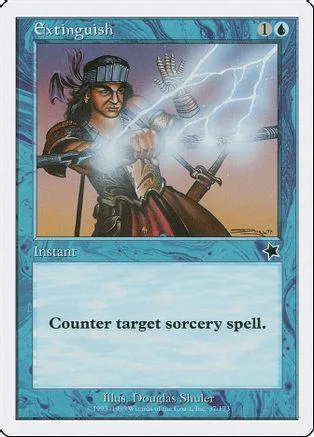 Card art shows a dark-haired figure casting a spell with blue lightning.