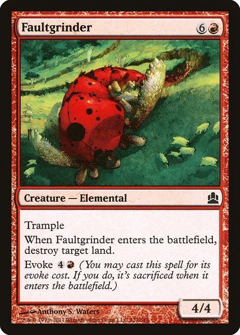 Red and black ladybug creature card art, showing a ladybug on green foliage.