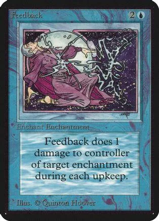 Purple and white card art depicting a figure with a sword, text box below.