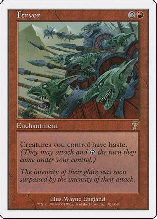 Green monstrous creatures attack. Card art depicts aggressive, menacing figures.