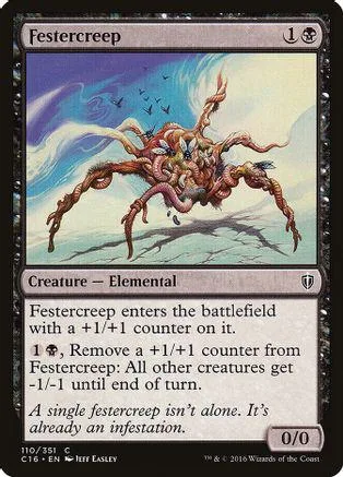 Brown, tentacled elemental creature floating over a blue and white landscape.
