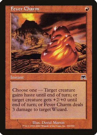 Orange and black card art showing a glowing orange rock formation in a desert landscape.