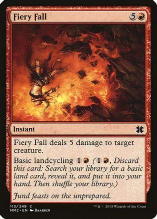 Magic: The Gathering card art showing fiery, chaotic landscape.