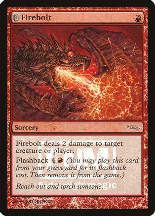 Dragon creature attacks with fiery energy on a red and black card.