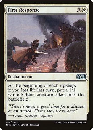 Card art shows a figure walking toward burning buildings under a smoky sky.