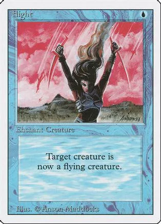 Card art shows dark-haired figure with flowing hair against pink sky. Enchant Creature.