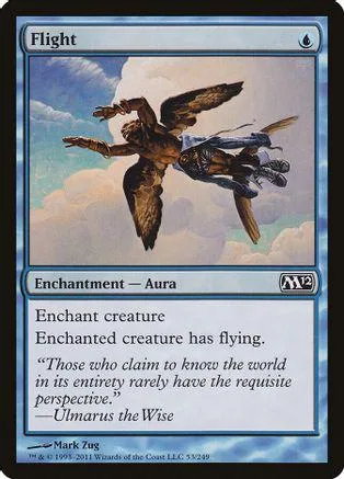 Flying creature card art, brown and blue tones, showing two flying beasts.