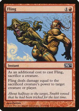 Green monster and muscular figure battling on a blue sky background.