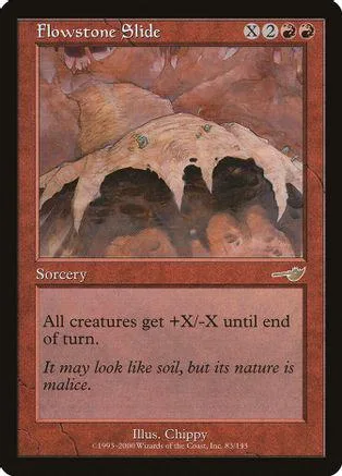 Card art shows a brown, rocky landscape with white, icy formations.