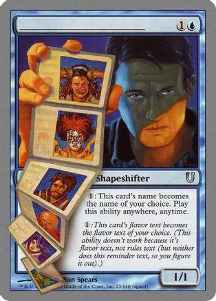Stack of trading cards featuring a green-faced man and fiery portraits.