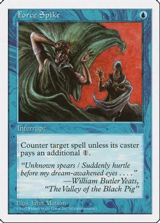 Dark figure in green cloak confronts smaller figure on red background.