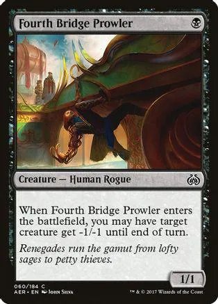 Dark fantasy creature on a card with green and brown tones.