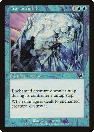 Blue and white fantasy art card featuring icy, swirling imagery.